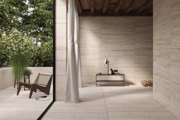 Carrelage sol / mur effet marbre travertin ASSOS l.60 x L.120 cm Mat LIMCARO