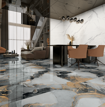 Carrelage sol / mur effet marbre JOYA l.60 x L.120 cm Full Lappato LIMCARO