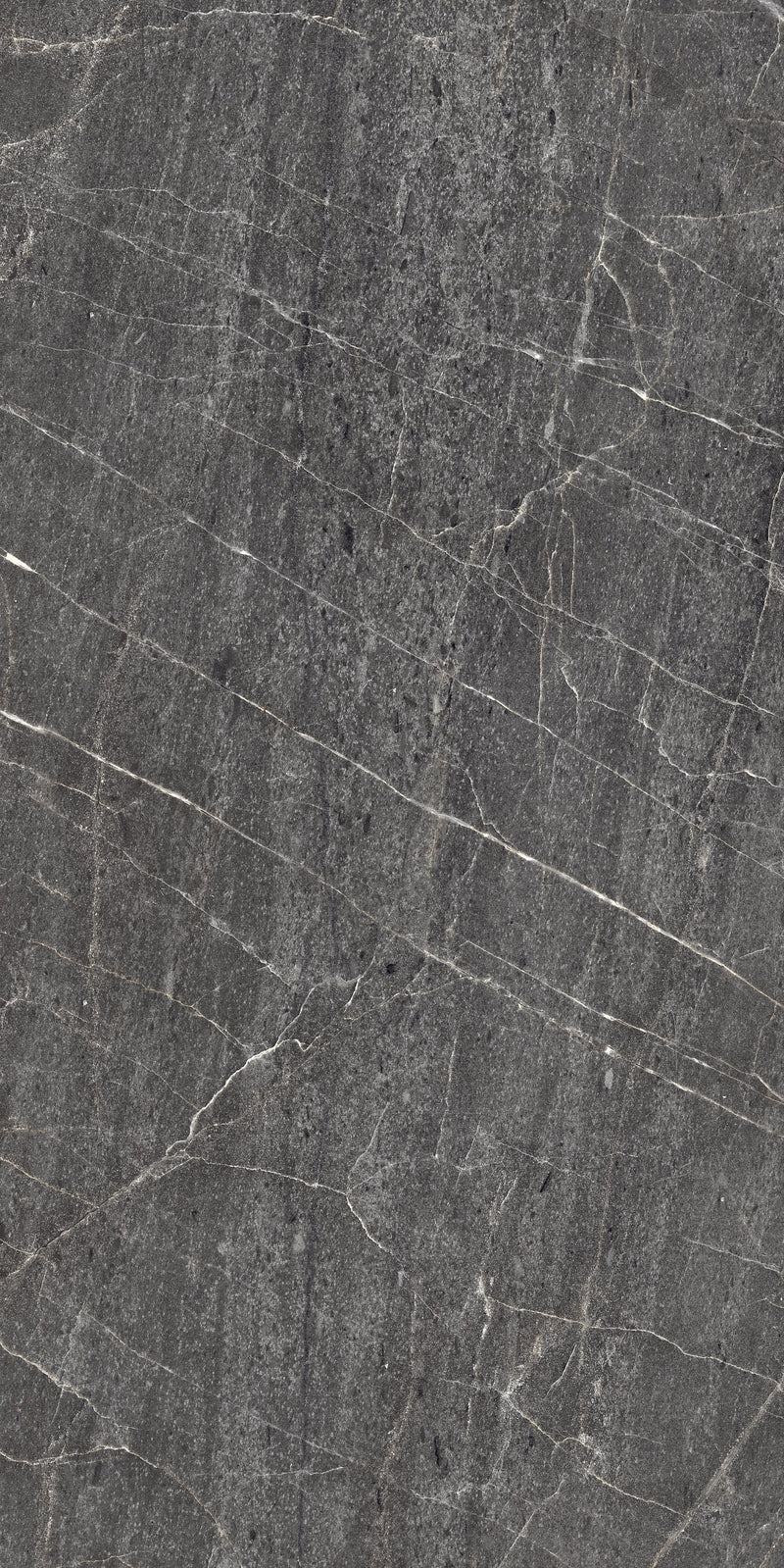 Carrelage sol / mur effet TESSINO BLACK l.60X L.120 cm Mat LIMCARO
