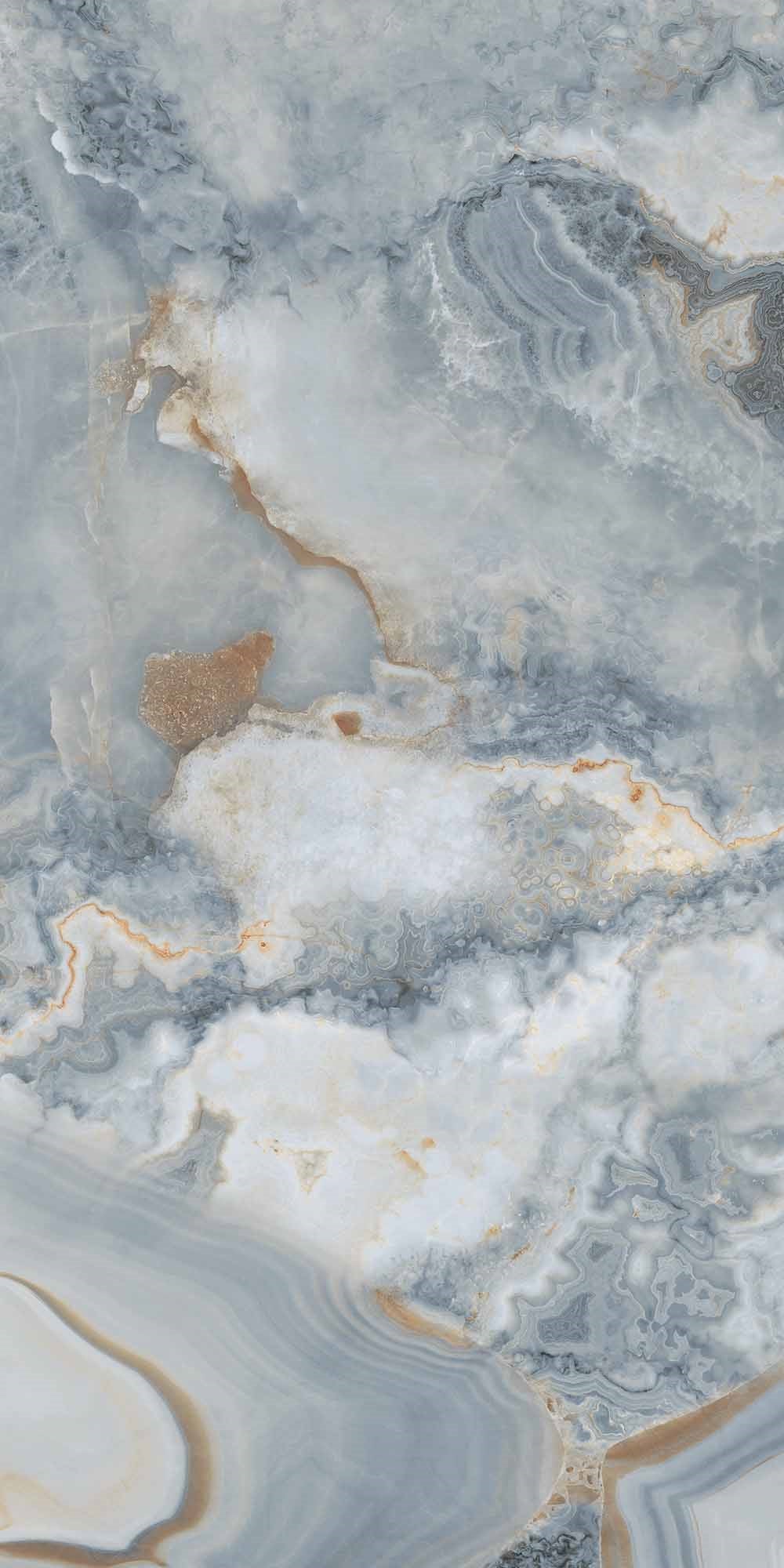 Carrelage sol / mur effet marbre ONYX AGATE BLUE l.60X L.120 cm GLOSSY LIMCARO