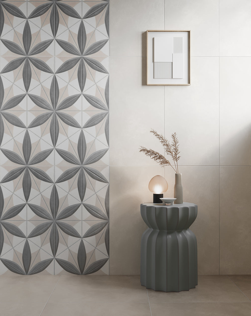 Carrelage sol / mur effet pierre BASEL BONE l.59 x L.59 cm Mat LIMCARO