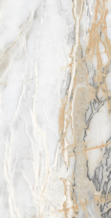 Carrelage sol / mur effet marbre CHINA GOLD l.60 x L.120 cm Brillant LIMCARO