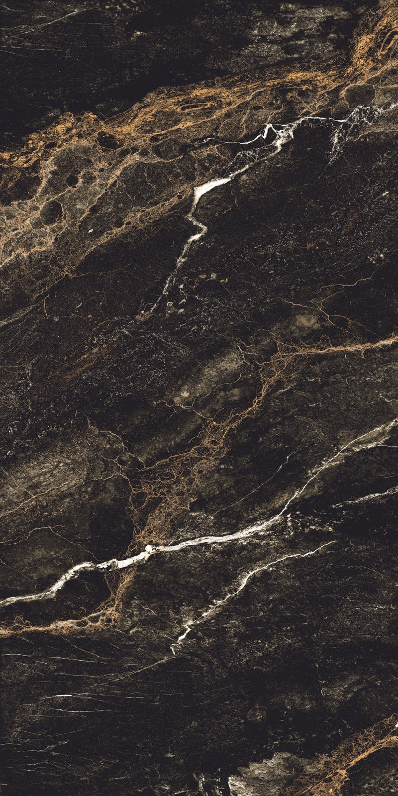 LYTHOS BLACK marble-effect floor/wall tiles, 60 x 120 cm, glossy finish, LIMCARO