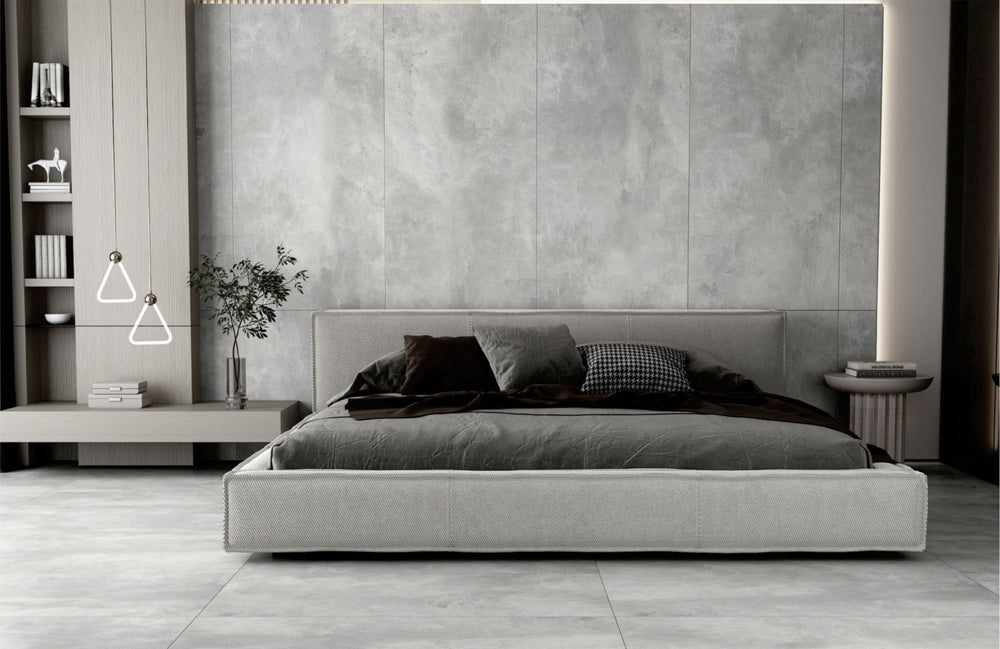 Carrelage sol / mur effet marbre CONCRETE GREY l.60 x L.120 cm Brillant LIMCARO