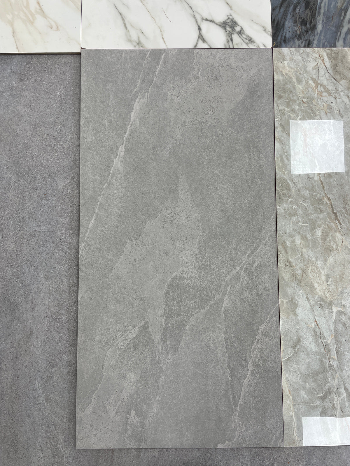 Carrelage sol / mur effet pierre RAVAZZA STONE GREIGE l.60 x L.120 cm Mat LIMCARO - photo réelle 1