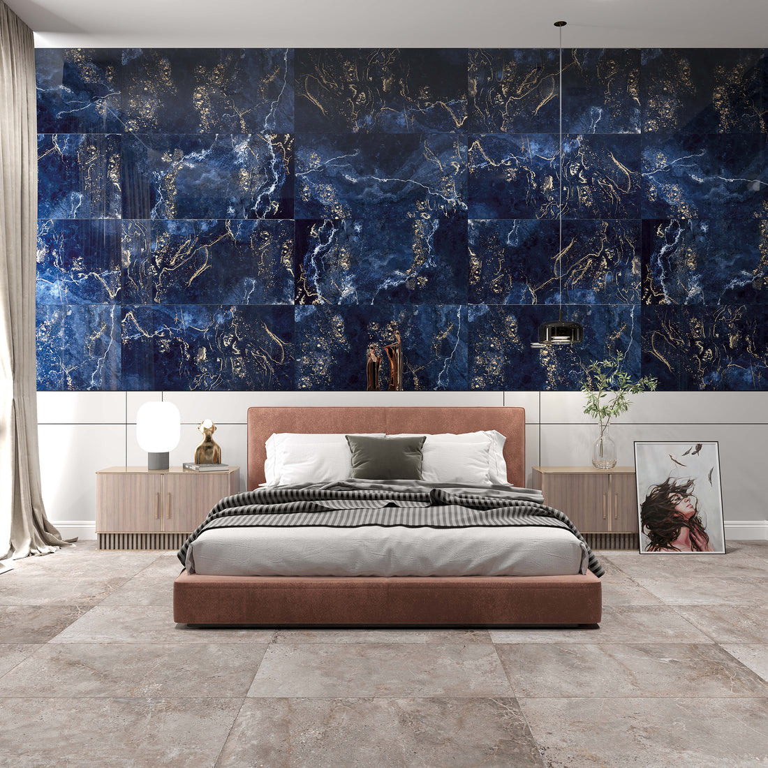 Carrelage sol / mur effet marbre FORTUNA l.60X L.120 cm LAPPATO LIMCARO
