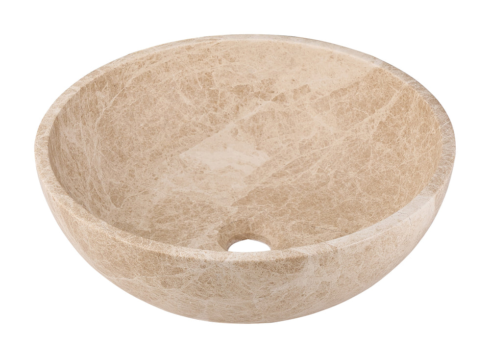 Vasque à poser en pierre naturelle SORRENTO Ø42 cm – LIMCARO