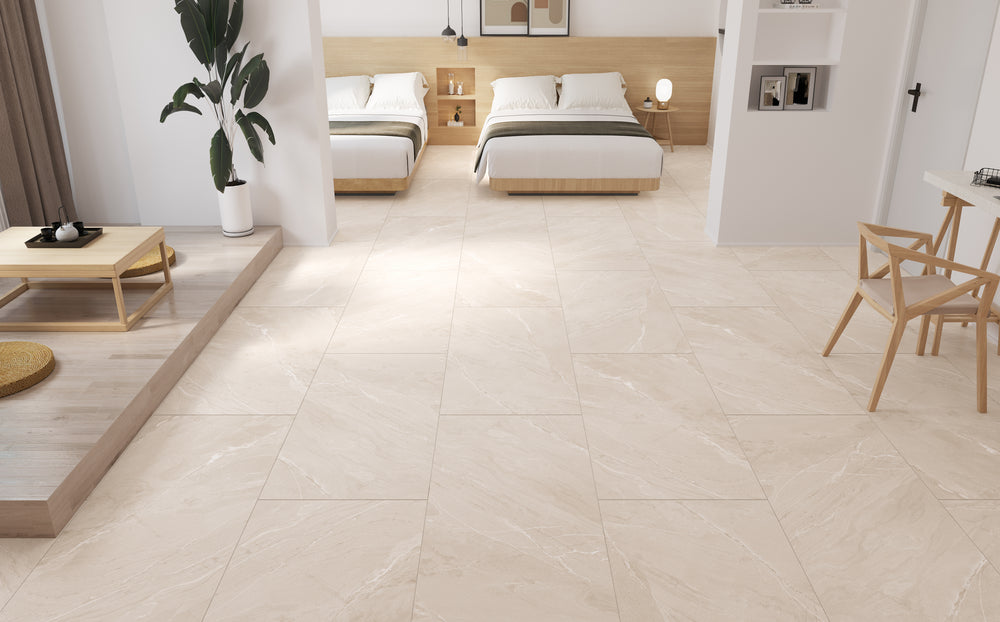 Carrelage sol/mur effet marbre LAGOM SAND l.60 x L.120 cm Mat LIMCARO