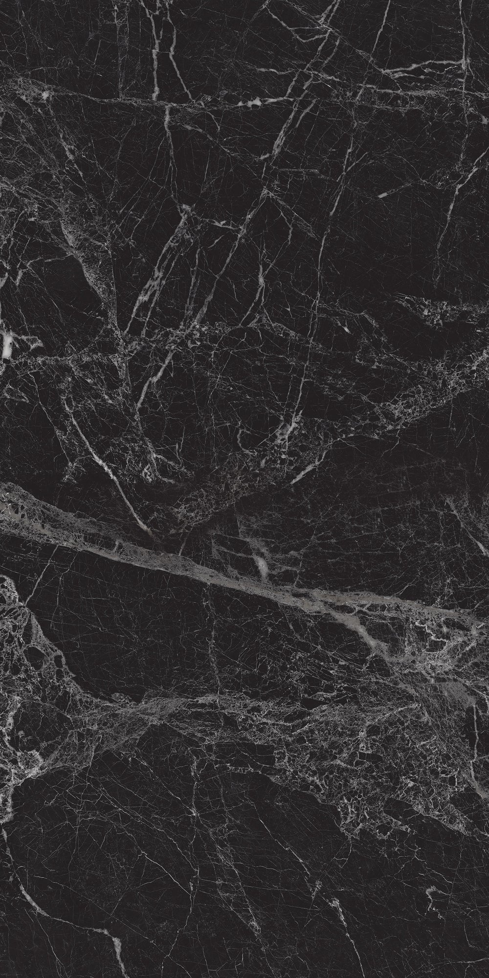 Carrelage sol / mur effet marbre MAJESTIC BLACK l.60 x L.120 cm Brillant LIMCARO