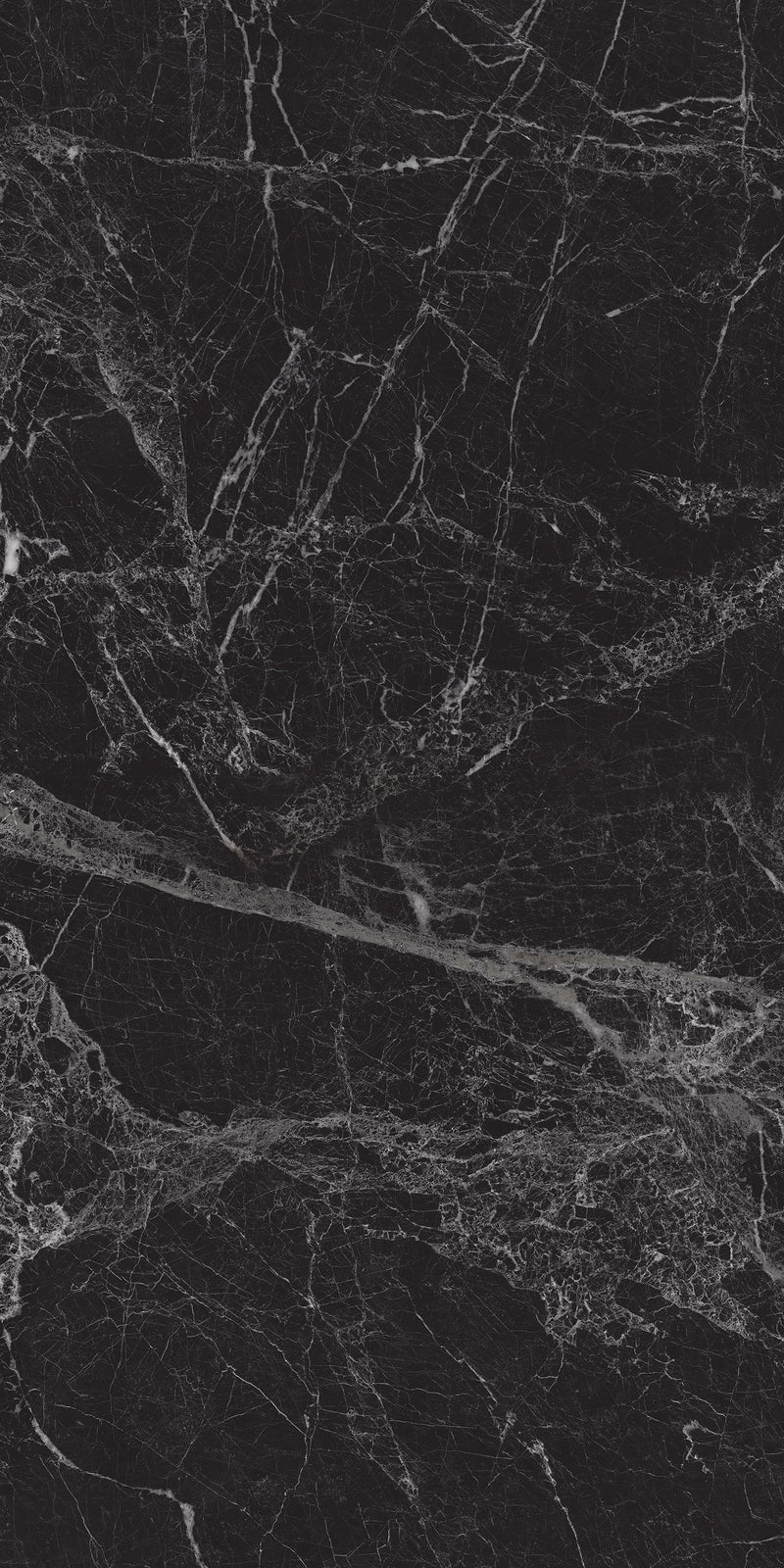 Carrelage sol / mur effet marbre MAJESTIC BLACK l.60 x L.120 cm Brillant LIMCARO