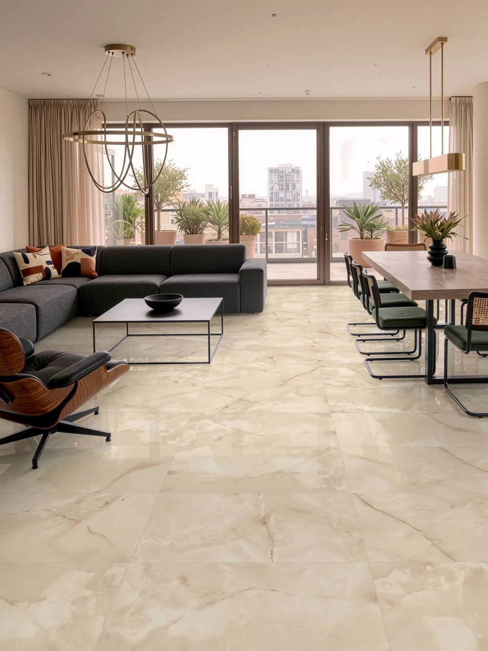 Carrelage sol / mur effet marbre ONYX POLISHED l.60 x L.120 cm Brillant LIMCARO