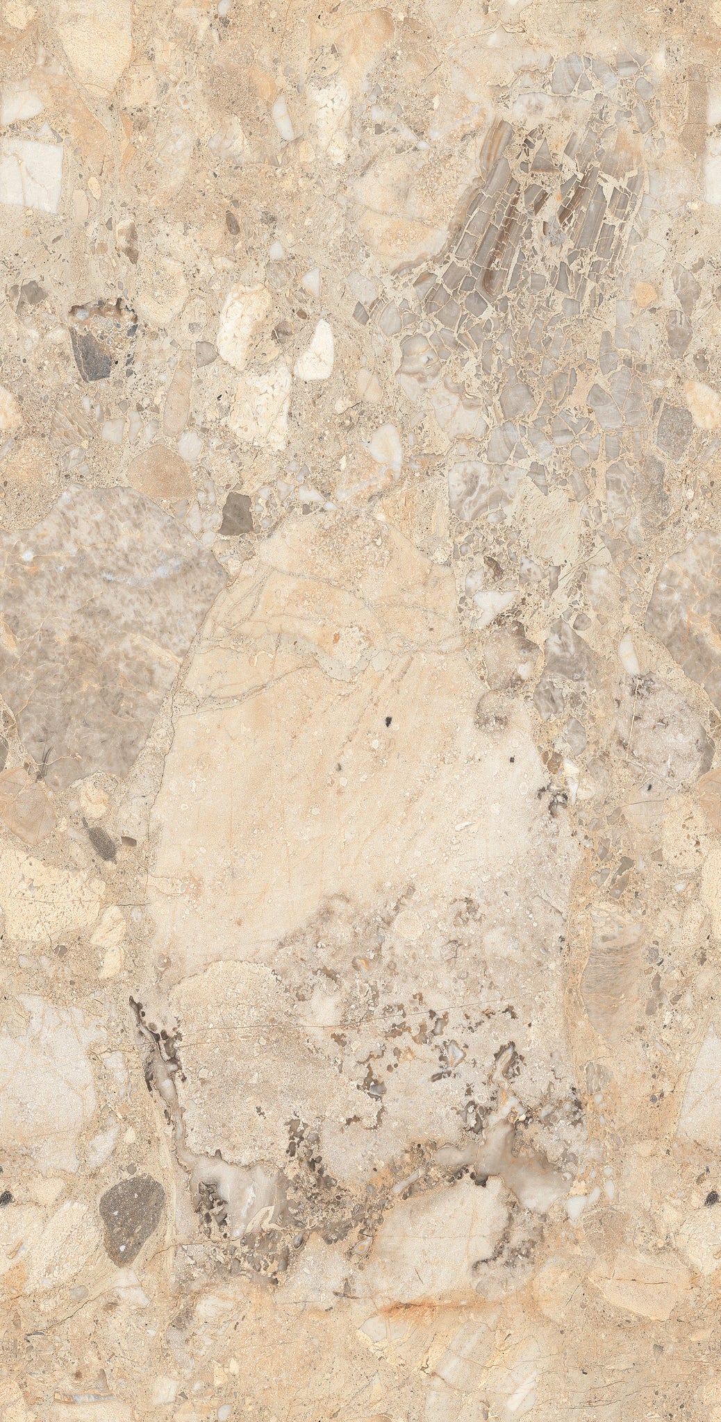 Carrelage sol / mur effet  BRIZEIT BEIGE l.60X L.120 cm Glossy LIMCARO
