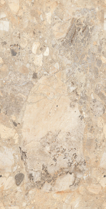 Carrelage sol / mur effet  BRIZEIT BEIGE l.60X L.120 cm Glossy LIMCARO