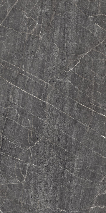 Carrelage sol / mur effet marbre TESSINO BLACK  l.60X L.120 cm Mat LIMCARO