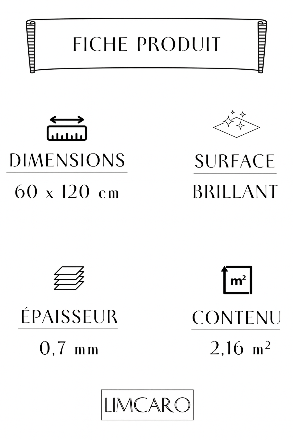 Carrelage sol / mur effet marbre FORTUNA l.60X L.120 cm LAPPATO LIMCARO - LIMCARO FRANCE
