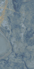 Carrelage sol / mur effet marbre ONI POLISHED BLUE l.60X L.120 cm GLOSSY LIMCARO - LIMCARO FRANCE