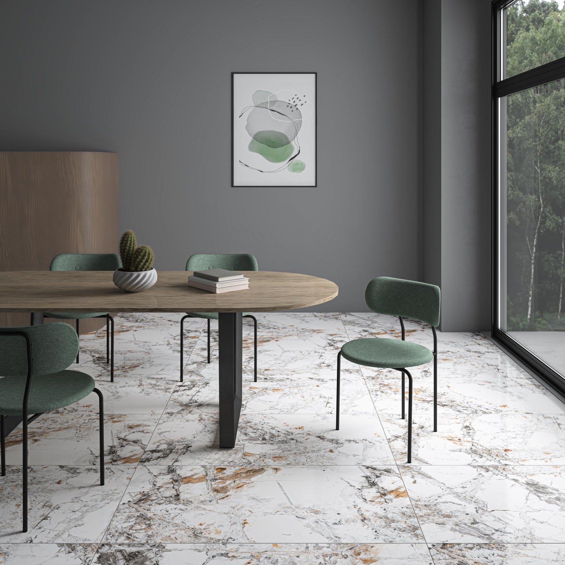 Carrelage sol / mur effet marbre PATAGONIA VEINY l.60X L.120 cm GLOSSY LIMCARO - LIMCARO FRANCE