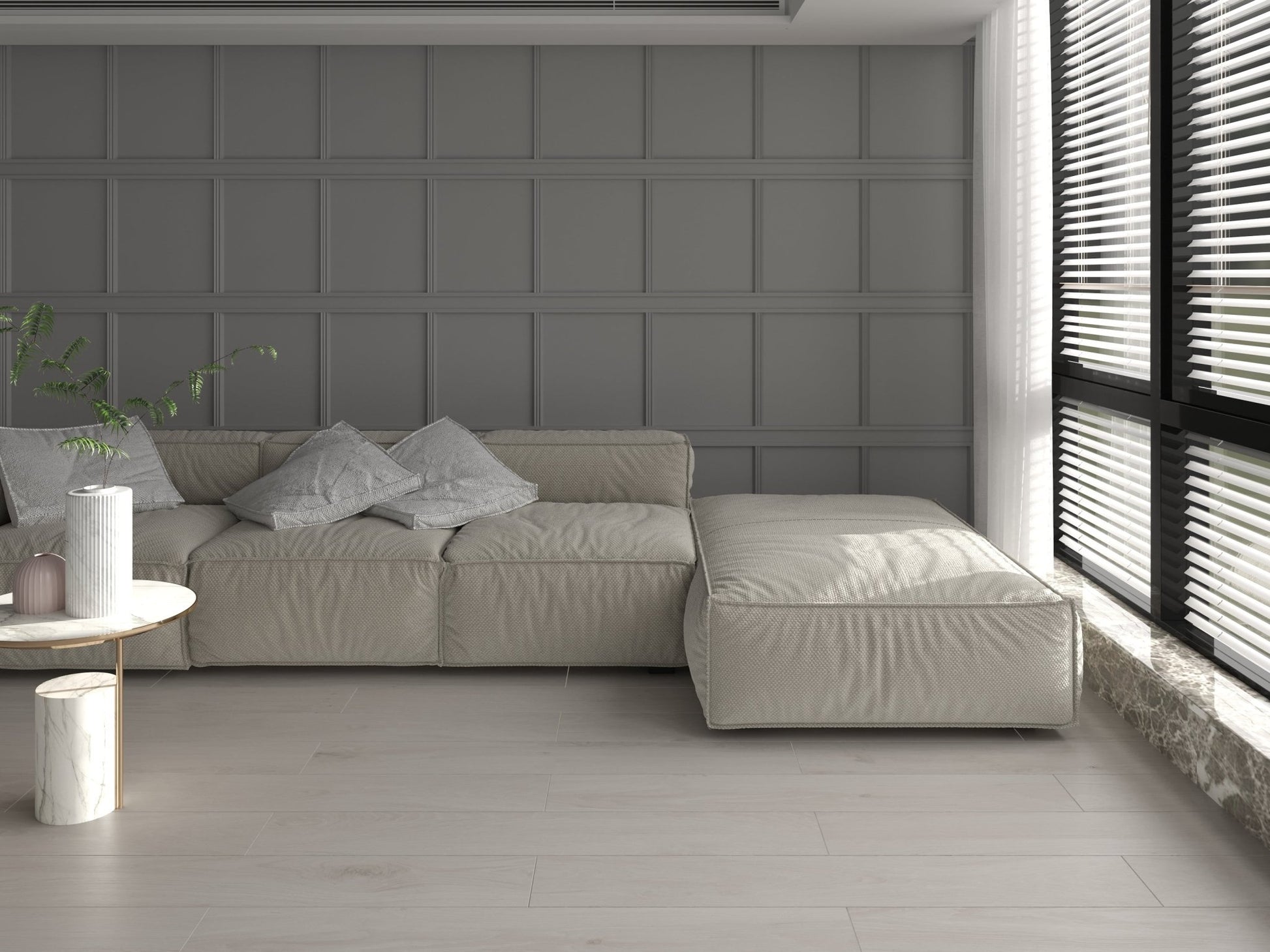 Carrelage sol/mur effet bois naturel Mat NOVILON GRIS l.20 x L.120 x 0,7 cm LIMCARO (paquet de 1.92 m2) - LIMCARO FRANCE