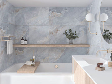 Carrelage sol/mur effet marbre Full Lappato OTTO GREY l.60 x L.120 x 0,7 cm LIMCARO (paquet de 2.16 m2) - LIMCARO FRANCE