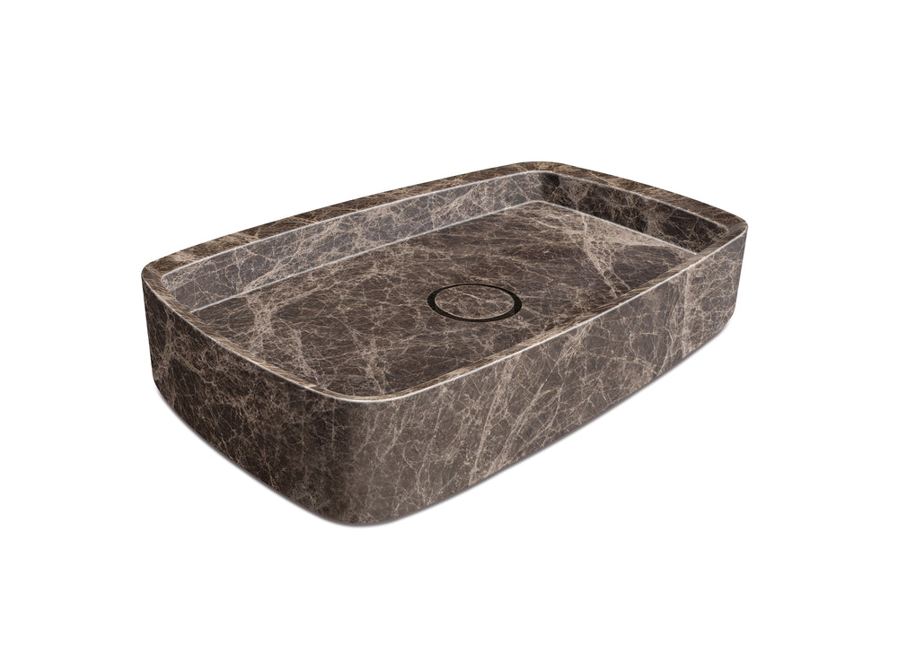 Vasque à poser en pierre naturelle BOLOGNA 58 x 34,61 cm – LIMCARO