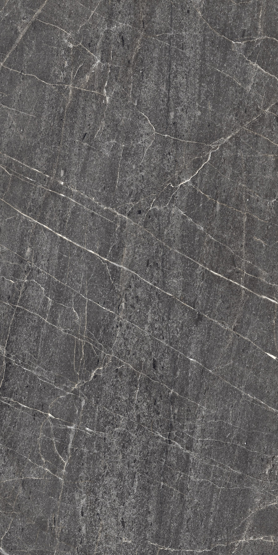 Carrelage sol / mur effet marbre TESSINO BLACK  l.60X L.120 cm Mat LIMCARO